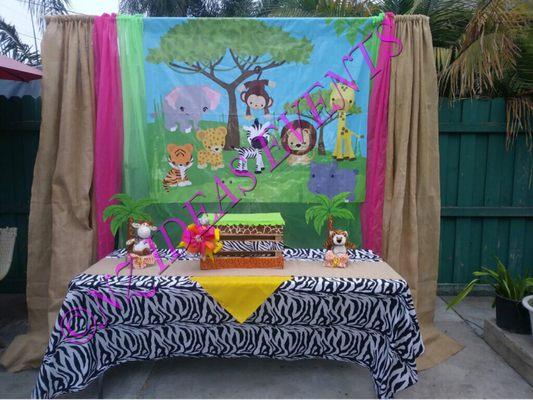 Safari Girl backdrop