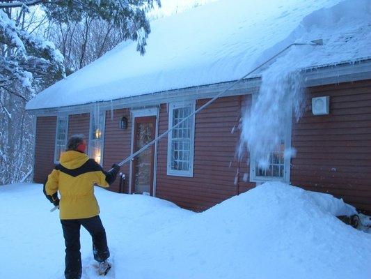 Don't risk interior water damage with a roof full of snow. We offer a $299 Roof Rake price for the ENTIRE winter!