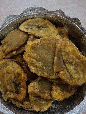 Tostones fried in old used oil!