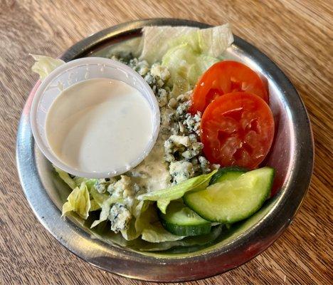 Side Salad with Blue Cheese!