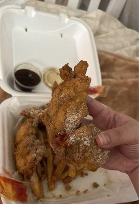 Huge chicken tender