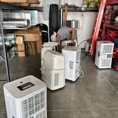 Portable AC units are provided to customers free of charge if they have to wait for their HVAC installation!