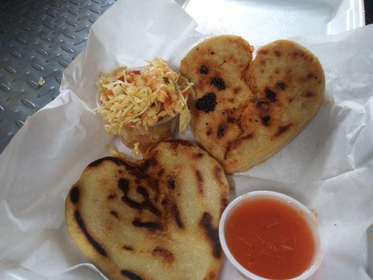 It's February!! Let's celebrate the month of love and friendship with some delicious heart shaped pupusas!!