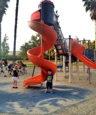 The really tall slide.