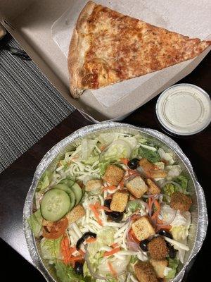 House Salad and Cheese Slice