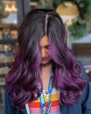 Rich violet balayage!