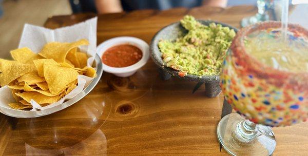 Guacamole, jalapeño margarita