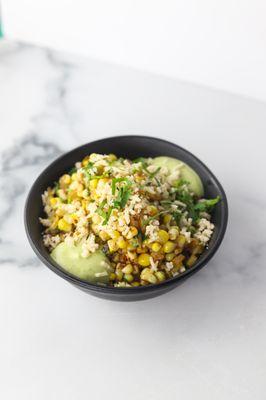 Charred Corn with Cilantro Aioli, 'parm' and parsley