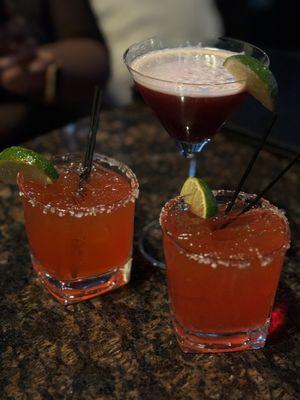 Watermelon Margarita and Blueberry Martini