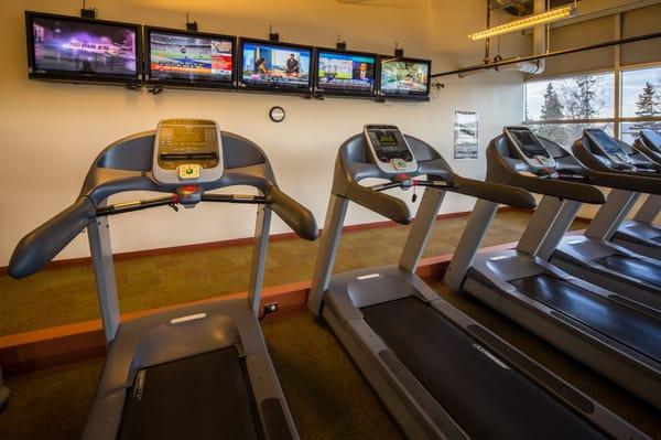 Cardio room facing TV's