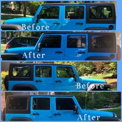 Before and After window tinting!