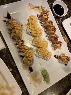 Hurricane Roll, Crunch Roll, and Pop Roll