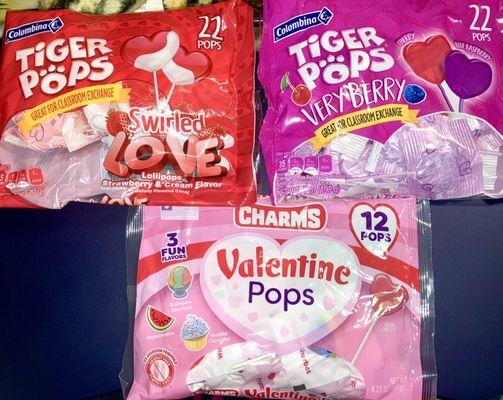 Variety of Valentine Pops for the classroom, office, or home.