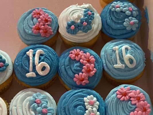 16th birthday cupcakes