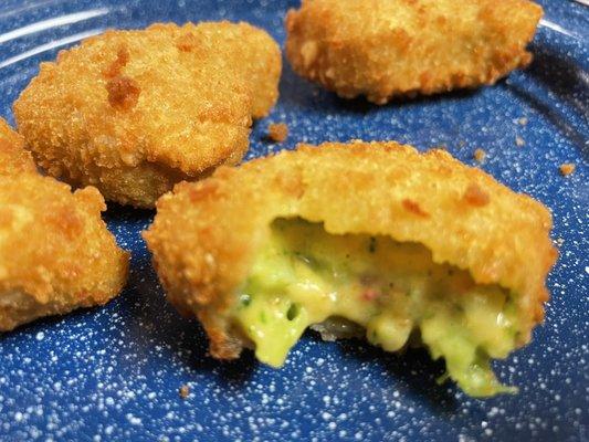 Broccoli and cheddar cheese bites