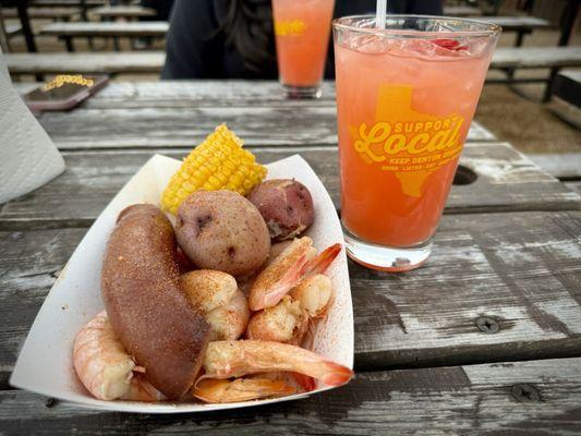 Shrimp Boil & Hurricane for Mardi Gras