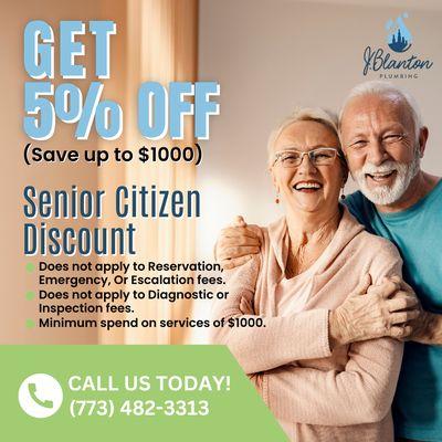 plumbing special for seniors