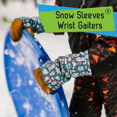 Snow Sleeves Wrist Gaiters are made right here by us to keep gloves on and snow out and keep you playing for longer.