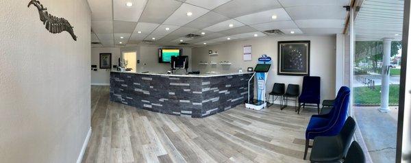 Welcome to our lobby! We are a full service clinic offering adjustments, acupuncture, X-rays, supplements, CBD topical and custom orthotics!