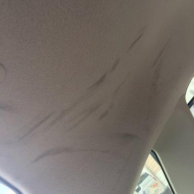 Grease and dirt stains all over the inside of my car! They were NOT there when brought into them!