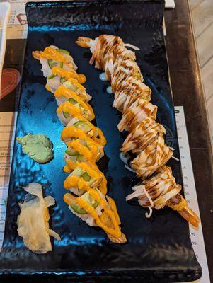 Shrimp Devil roll & Snow White roll