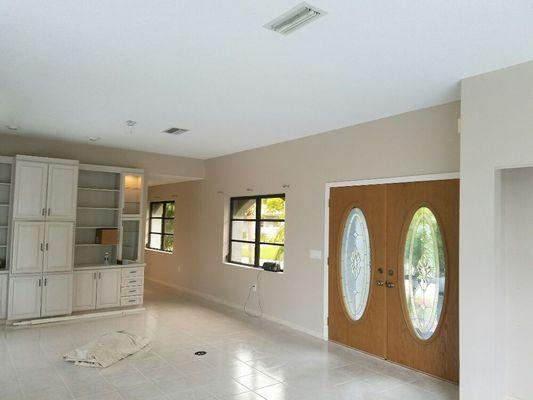 Interior repaint popcorn ceilings complete