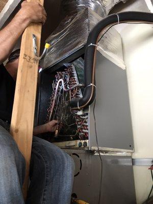 Cleaning A/C coils