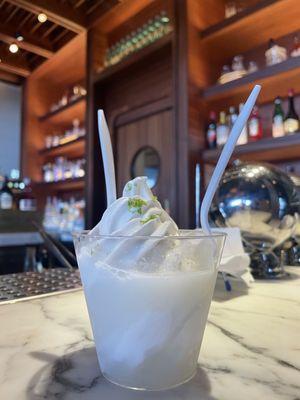 Delish coconut sorbet cocktail