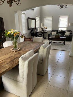 Light Beige Auden Dining Chairs.