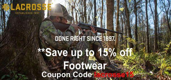 15% OFF LaCrosse Footwear