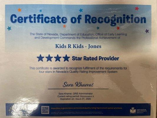 Star Rated Provider 4 Stars!