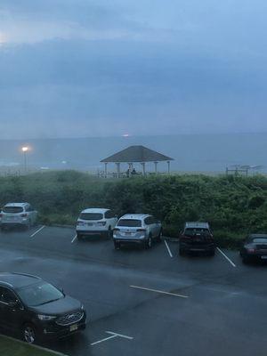 Hotel is directly across the street from beach entrance.