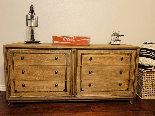 Restored and revamped dresser