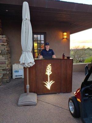 Logan in charge at Mirabel Golf Club!