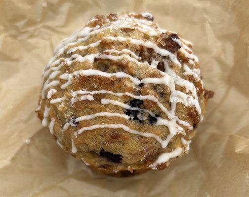 Mixed berry bread pudding.