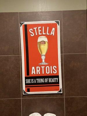 Clean updated Bathroom vintage stella sign