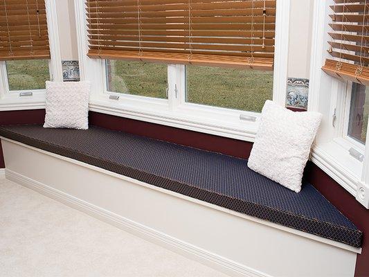 Custom Window Seat cushions made to size.