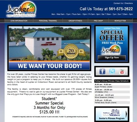 Jupiter Fitness Website