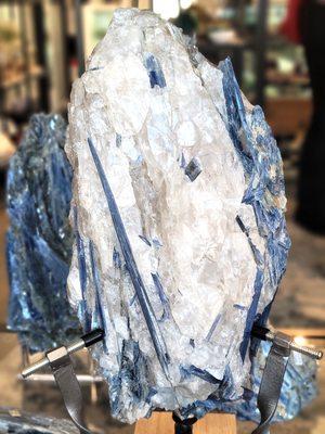 Beautiful Blue Kyanite with Quartz crystal at KM Crystal Shop