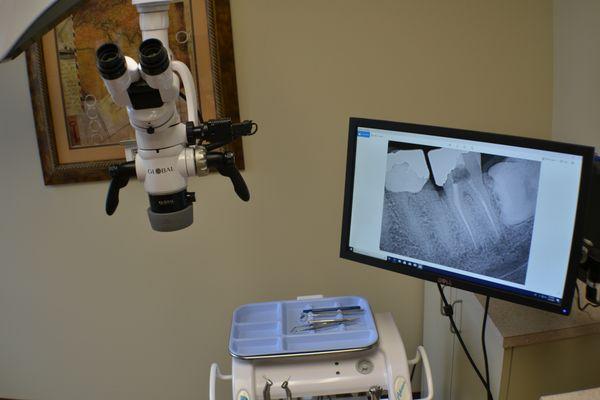 Digital xrays and Dental Microscope with camera attached