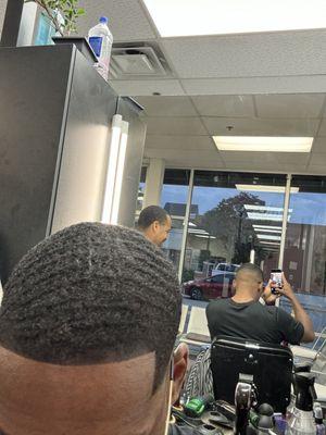 Bald fade w/ enhanced line up