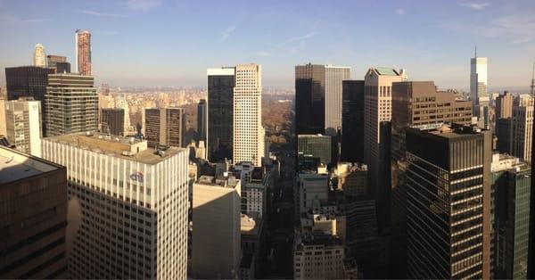 Looking north toward Central Park.