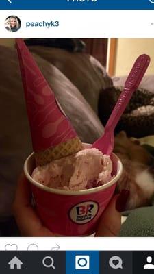 Photo from one of the times when I was sick this winter. Love strawberry ice cream.