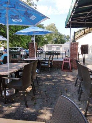 Umbrellas for shade.