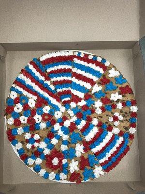 Red, White & Blue Cookie Cake Slices