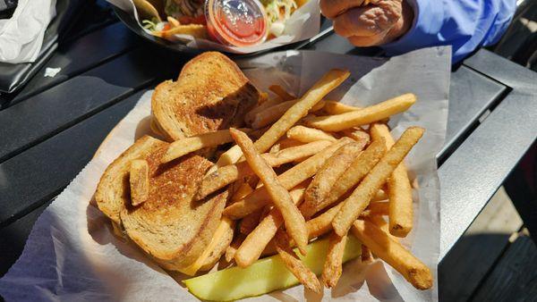 Cheese sandwich with GREAT fries