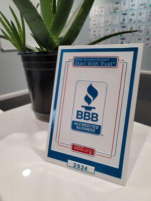 As an accredited member of the Better Business Bureau since December 2023, we take pride in our commitment to providing trustworthy and reli