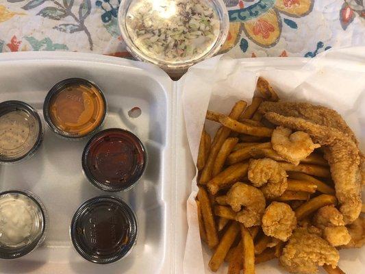 Fried Catfish&shrimp Basket