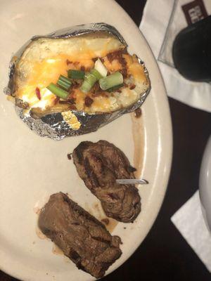 Steak filets and loaded baked potato!!