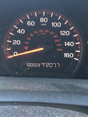 100,000 miles!!!! Thank you J&C